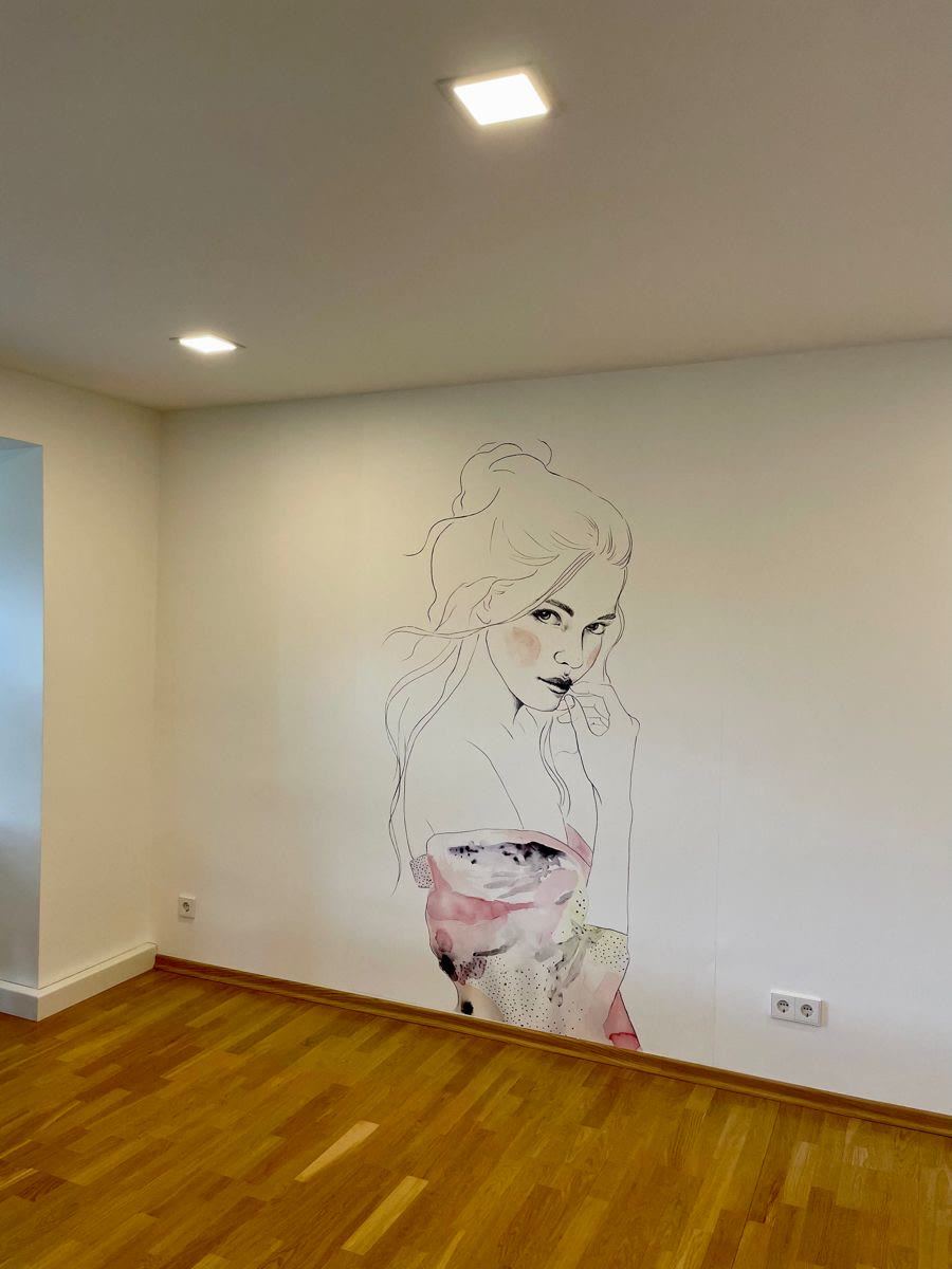 Illustrative Wandgestaltung im Kinderzimmer